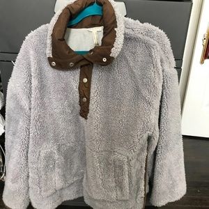 Free People oh so cozy sherpa pull over
